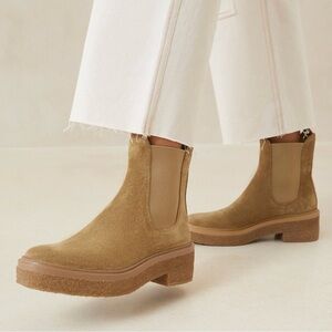 Loeffler Randall Raquel Suede Pull-On Chelsea Boots in Bracco Women’s Size 8.5M